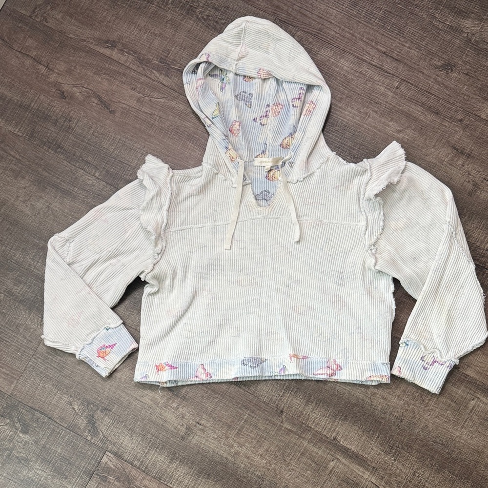 LoveShackFancy Ciel cropped hoodie